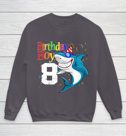 Kids 8th Birthday Boy Shark Shirts 8 Jaw Some Four Tees Boys 8 Years Old Youth Sweatshirt 5