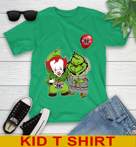 Washington Wizards Baby Pennywise Grinch Christmas NBA Basketball Youth T-Shirt 6