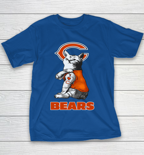 NFL Football My Cat Loves Chicago Bears Youth T-Shirt 6