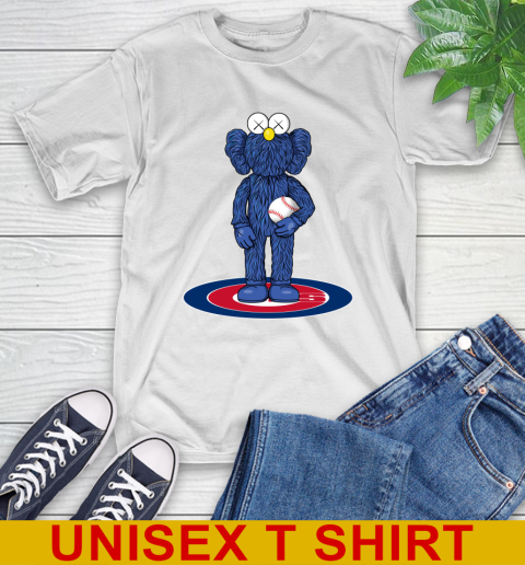 MLB Baseball Chicago Cubs Kaws Bff Blue Figure Shirt T-Shirt