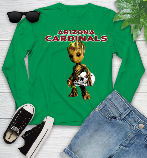 Arizona Cardinals NFL Football Groot Marvel Guardians Of The Galaxy Youth Long Sleeve 6
