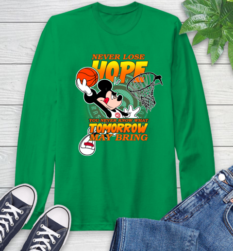 Atlanta Hawks NBA Basketball Mickey Disney Never Lose Hope Long Sleeve T-Shirt 8