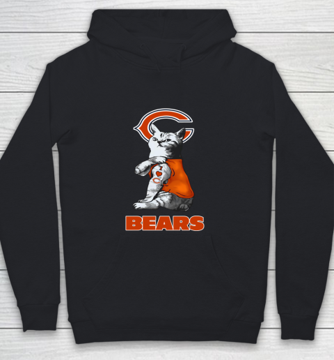 NFL Football My Cat Loves Chicago Bears Youth Hoodie