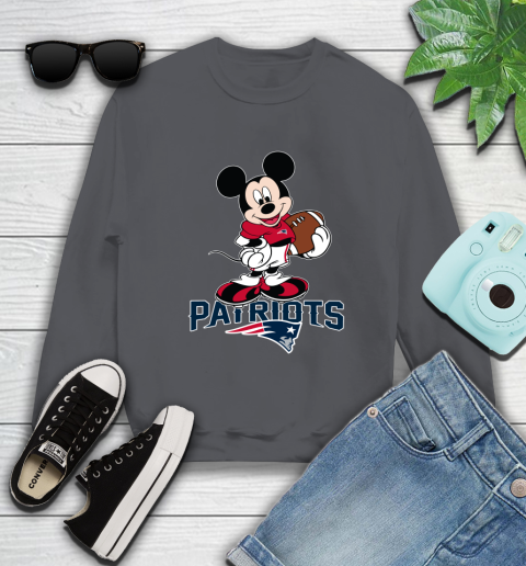 NFL Football New England Patriots Cheerful Mickey Mouse Shirt Sweatshirt 6