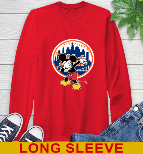 New York Mets MLB Baseball Dabbing Mickey Disney Sports Long Sleeve T-Shirt 10