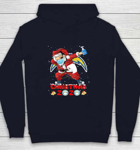 Los Angeles Chargers Funny Santa Claus Dabbing Christmas 2020 NFL Youth Hoodie 2