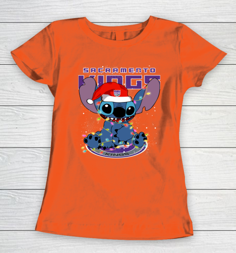Sacramento Kings NBA noel stitch Basketball Christmas Women's T-Shirt 2