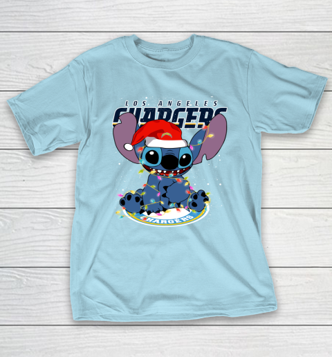 Los Angeles Chargers NFL Football noel stitch Christmas T-Shirt 10