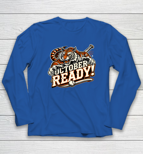October Ready Baseball Tiger Fan Long Sleeve T-Shirt 5