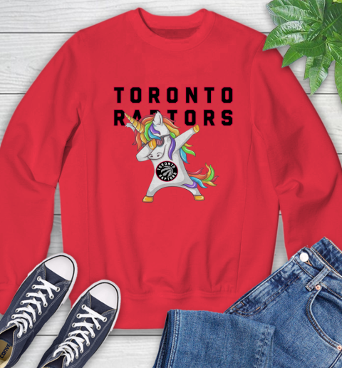 Toronto Raptors NBA Basketball Funny Unicorn Dabbing Sports Sweatshirt 10