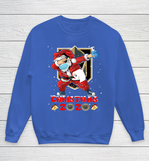 Vegas Golden Knights Funny Santa Claus Dabbing Christmas 2020 NHL Youth Sweatshirt 6
