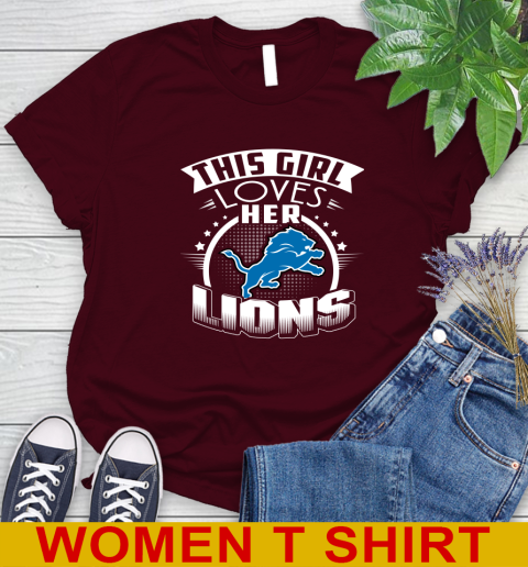 Detroit Lions NFL Football This Girl Loves Her Team 90