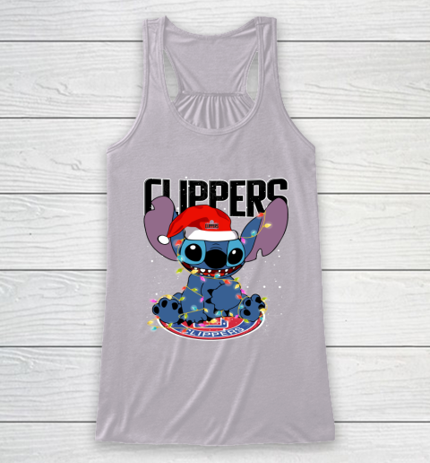 LA Clippers NBA noel stitch Basketball Christmas Racerback Tank 3