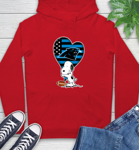 Carolina Panthers NFL Football The Peanuts Movie Adorable Snoopy Hoodie 10
