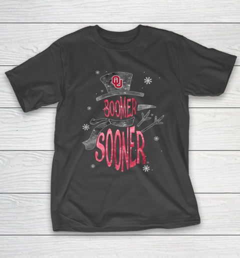 Oklahoma Sooners Christmas Snowman T-Shirt