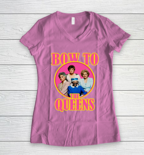 Golden Girls Tshirt Bow To The Queens Women's V-Neck T-Shirt 8