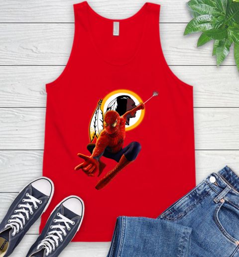 NFL Spider Man Avengers Endgame Football Washington Redskins Tank Top 6