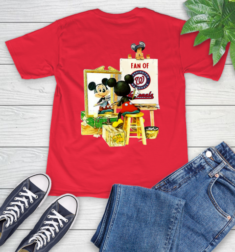 MLB Baseball Washington Nationals Mickey Drawing Shirt 12