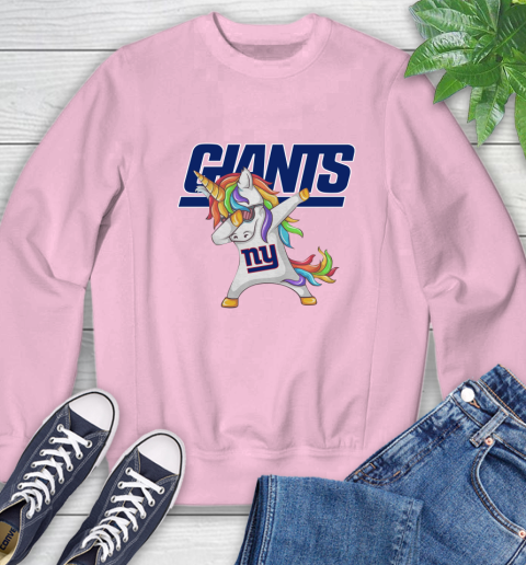 New York Giants NFL Football Funny Unicorn Dabbing Sports Sweatshirt 9