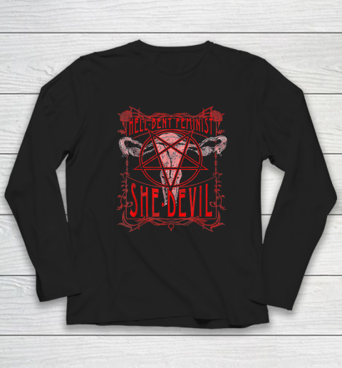 Hell Bent Feminist She Devil Uterus Long Sleeve T-Shirt
