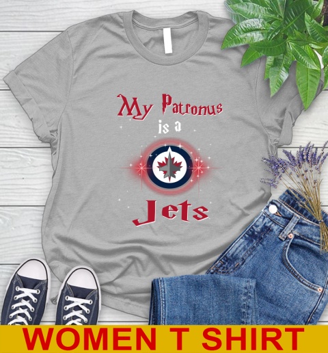 NHL Hockey Harry Potter My Patronus Is A Winnipeg Jets Women's T-Shirt 5