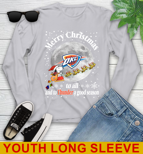 Oklahoma City Thunder Merry Christmas To All And To Thunder A Good Season NBA Basketball Sports Youth Long Sleeve 5