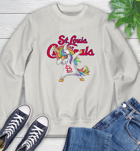 St.Louis Cardinals MLB Baseball Funny Unicorn Dabbing Sports Sweatshirt 12