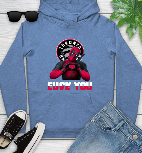 NBA Toronto Raptors Deadpool Love You Fuck You Basketball Sports Youth Hoodie 13