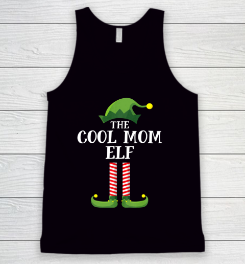 Cool Mom Elf Matching Family Group Christmas Party Pajama Tank Top