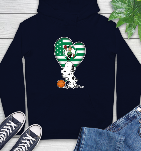 Boston Celtics NBA Basketball The Peanuts Movie Adorable Snoopy Hoodie 4