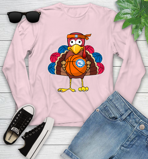 Philadelphia 76ers Turkey thanksgiving day Youth Long Sleeve 10