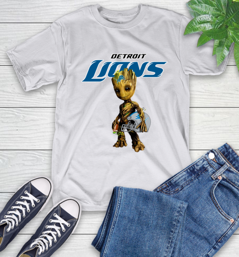 Detroit Lions NFL Football Groot Marvel Guardians Of The Galaxy T-Shirt 12
