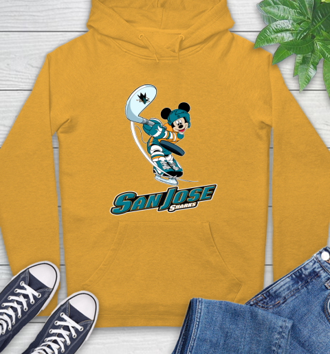NHL Hockey San Jose Sharks Cheerful Mickey Mouse Shirt Hoodie 3