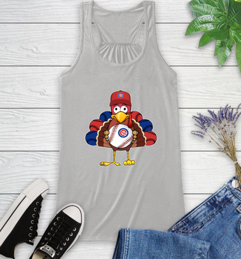 Chicago Cubs Turkey thanksgiving Racerback Tank