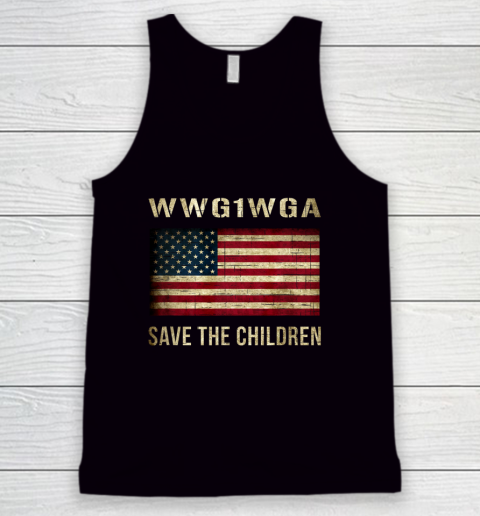 Save Children WWG1WGA American Flag Awareness 2020 Vintage Tank Top