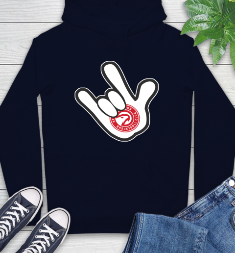 Atlanta Hawks NBA Basketball Mickey Rock Hand Disney Hoodie 4
