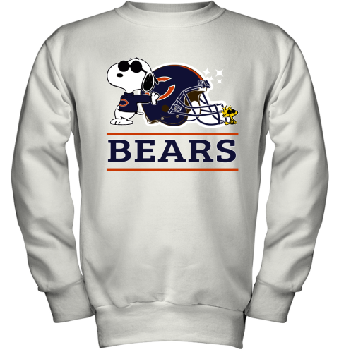 The Chicago Bears Joe Cool And Woodstock Snoopy Mashup Youth Sweatshirt