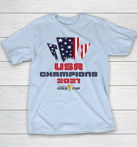 USA Champions 2021 Gold Cup Jersey Concacaf Youth T-Shirt 4