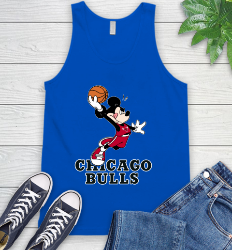 NBA Basketball Chicago Bulls Cheerful Mickey Mouse Shirt Tank Top 5