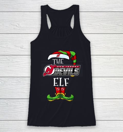New Jersey Devils Christmas ELF Funny NHL Racerback Tank 7