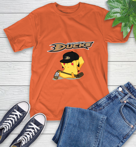 NHL Pikachu Hockey Sports Anaheim Ducks T-Shirt 5