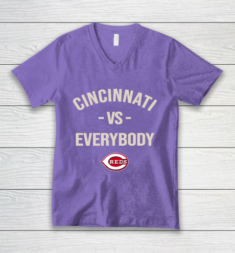 Cincinnati Reds Vs Everybody V-Neck T-Shirt 8