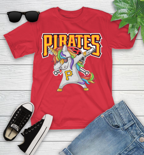 Pittsburgh Pirates MLB Baseball Funny Unicorn Dabbing Sports Youth T-Shirt 10