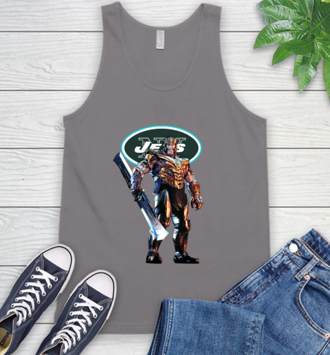 NFL Thanos Gauntlet Avengers Endgame Football New York Jets Tank Top 7