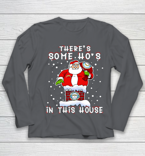 Los Angeles Chargers Christmas There Is Some Hos In This House Santa Stuck In The Chimney NFL Youth Long Sleeve 6