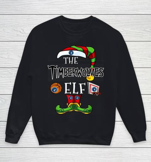 Minnesota Timberwolves Christmas ELF Funny NBA Youth Sweatshirt