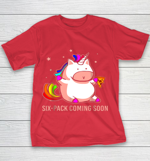 Unicorn Six Pack Funny Cute Shirt Coming Soon Fat Unicorn Youth T-Shirt 7