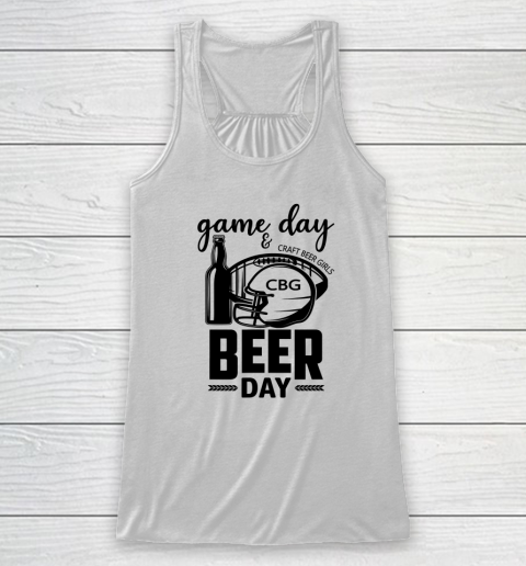 Football And Beer Day Racerback Tank