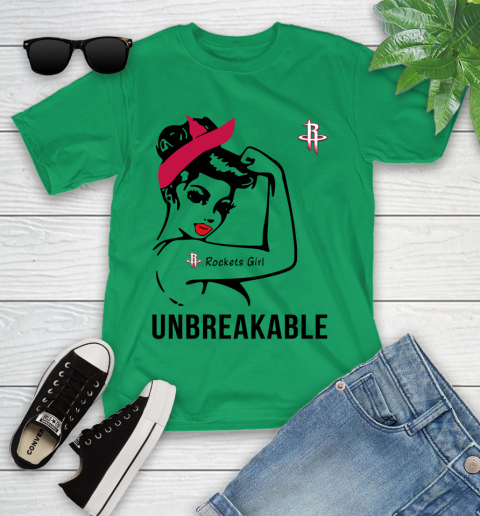 NBA Houston Rockets Girl Unbreakable Basketball Sports Youth T-Shirt 3