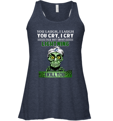 NHL Talk Shit About Tampa Bay Lightning I Kill You Achmed The Dead Terrorist Jeffrey Dunham Hockey GC5Hto4xR3p flowy tank 32 95 151514 front heather navy